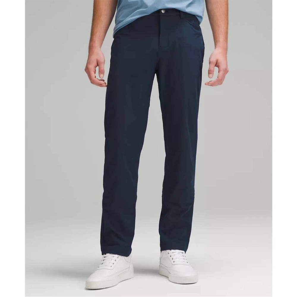 Lululemon mens ABC classic fit navy blue warpstreme pants size 32
